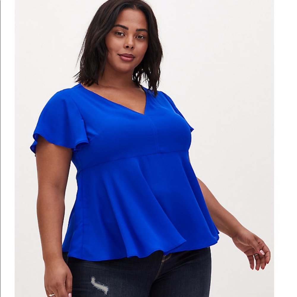 *TORRID* cobolt blue peplum